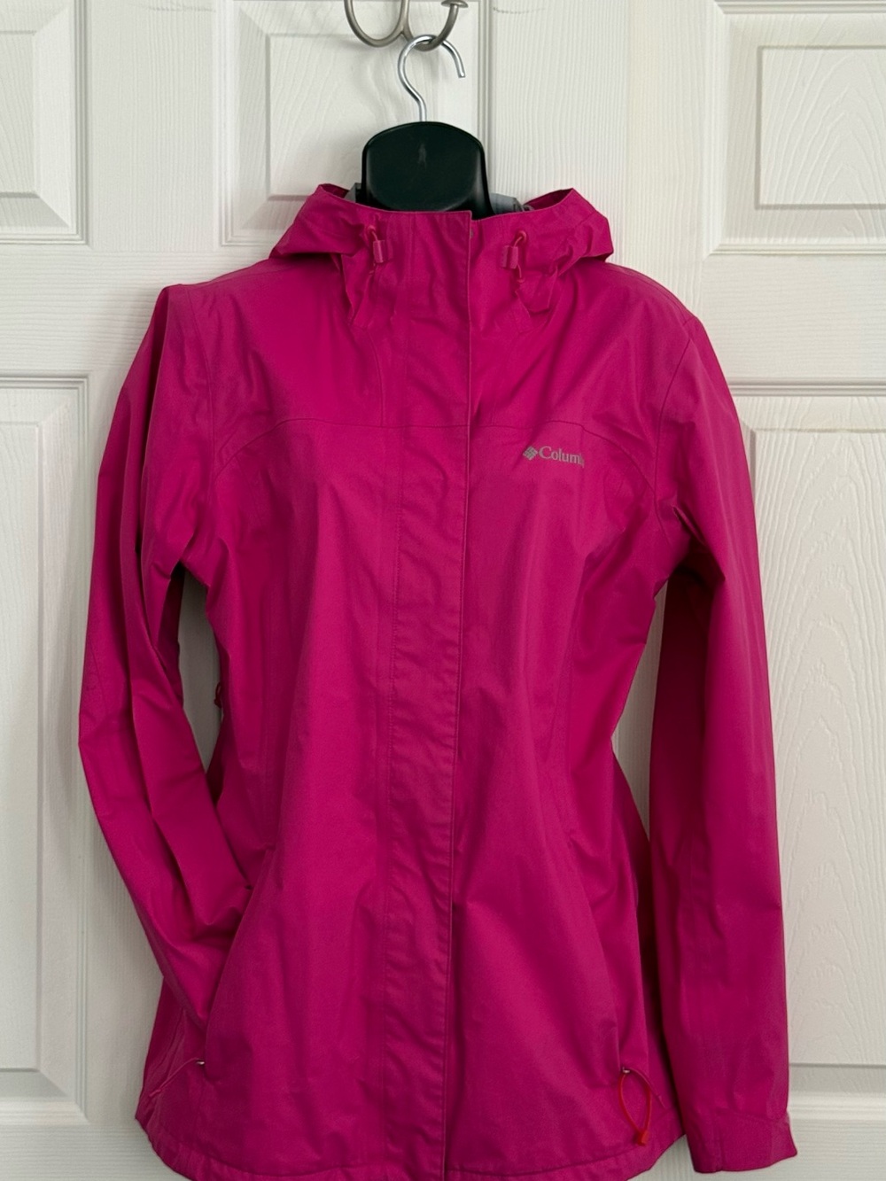 Columbia Women's Hot Pink Hooded Rain Jacket